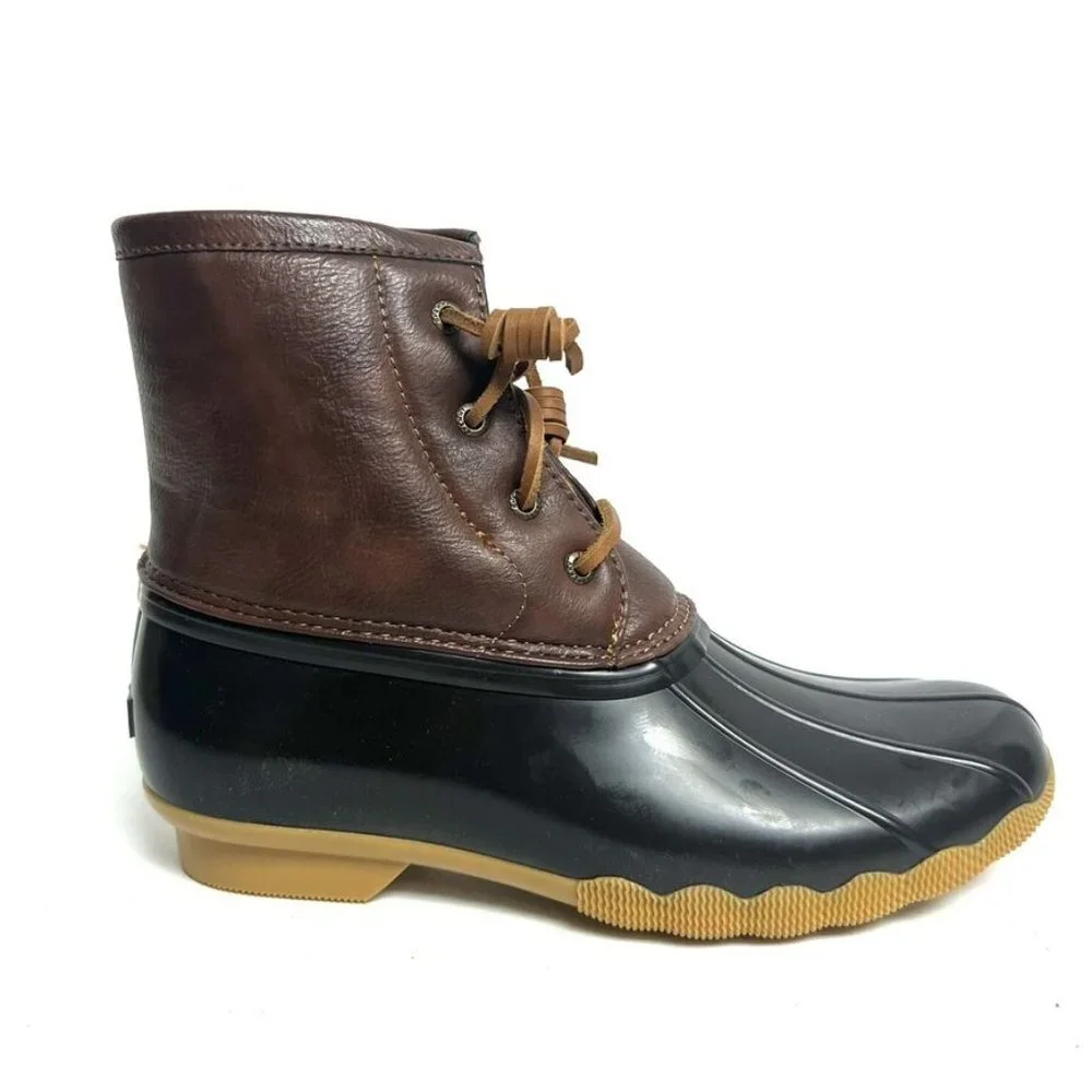 Sperry Girls Saltwater Boot Brown size 6 M Big Kid